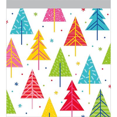 Colorful Trees Christmas Party Sandwich Bags - 7" - Club Pack of 120
