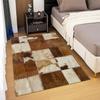 Area Rugs Cowhide Patchwork Stripes Printed Rugs Living Room Non-Slip Short Pile Rug 3x4 ft, Farmhouse Style Soft Rectangle Rugs for Bedroom Home Decor Carpet Machine Washable Rug view 4