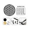 OZF Flower of Life Metal Wall Art, Flower of Life Metal Sign, Geometric Floral Wall Decor, Sacred Geometry Art, Meditation Hanging Decor for Bedroom Living Room Office Yoga Room view 3