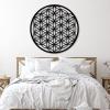 OZF Flower of Life Metal Wall Art, Flower of Life Metal Sign, Geometric Floral Wall Decor, Sacred Geometry Art, Meditation Hanging Decor for Bedroom Living Room Office Yoga Room view 4