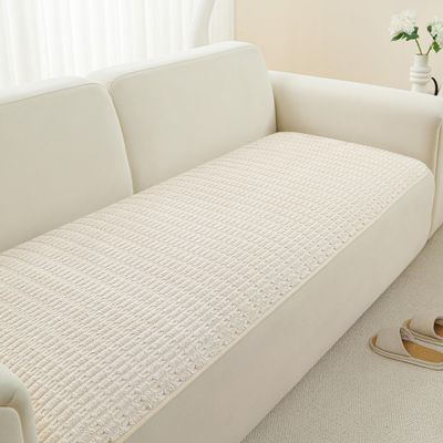 Foxdecor Couch Cover Sofa Covers Washable, Dog Bed Cover Couch Covers for 3 Cushion Couch Sofa Pet Friendly, Dog Couch Cover Furniture Covers for Pets.(Cream 40x50 inch)
