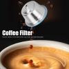 Kuuleyn Coffee Capsule Cup,Refillable Coffee Capsule, Coffee Capsule Stainless Steel Reusable Refillable Filter Cup for Dolce Gusto Coffee Maker (Blue) view 2