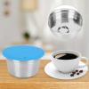 Kuuleyn Coffee Capsule Cup,Refillable Coffee Capsule, Coffee Capsule Stainless Steel Reusable Refillable Filter Cup for Dolce Gusto Coffee Maker (Blue) view 3