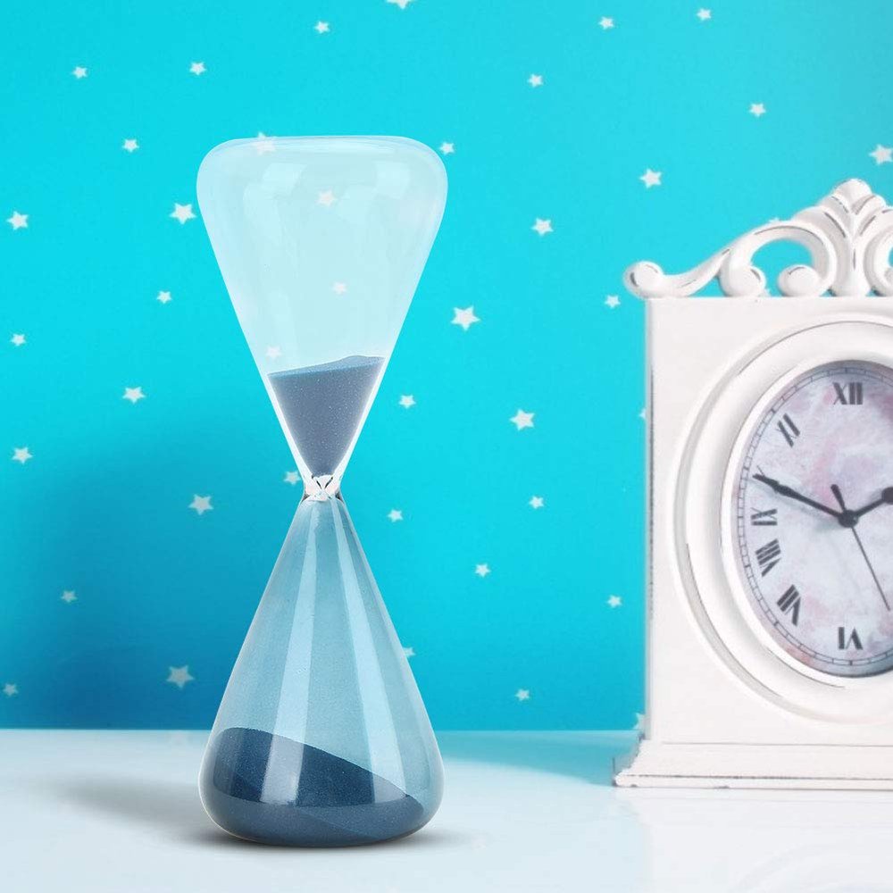 Home Decor Decorations, Glass Sand Timer Fashionable and Distinctive Hour Glass Innovative Cone Shape Unique Table Ornament for Lover Friend or Family Sand Clock, High (M)