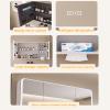 ZXCVBNAS Bathroom MirrorLighted Medicine Cabinet with MirrorAnti-Fog,Bathroom Wall Cabinet with LED LightsBrightness Adjustable, Wall Mounted Makeup MirrorGreyWhite(Gray,W70cm*H70cm) view 3