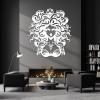 LARNT Metal Medusa Wall Art, Medusa Metal Wall Decor, Medusa Head Decor, Greek Mythology Art, Snake Wall Decor, Gothic Wall Decor, Above Bed Decor, Medusa Wall Sign (White, 27"x30"|68x76cm) view 1