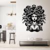 LARNT Metal Medusa Wall Art, Medusa Metal Wall Decor, Medusa Head Decor, Greek Mythology Art, Snake Wall Decor, Gothic Wall Decor, Above Bed Decor, Medusa Wall Sign (White, 27"x30"|68x76cm) view 2
