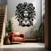 LARNT Metal Medusa Wall Art, Medusa Metal Wall Decor, Medusa Head Decor, Greek Mythology Art, Snake Wall Decor, Gothic Wall Decor, Above Bed Decor, Medusa Wall Sign (White, 27"x30"|68x76cm) view 3