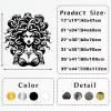 LARNT Metal Medusa Wall Art, Medusa Metal Wall Decor, Medusa Head Decor, Greek Mythology Art, Snake Wall Decor, Gothic Wall Decor, Above Bed Decor, Medusa Wall Sign (White, 27"x30"|68x76cm) view 4