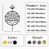 Lotus Mandala Metal Wall Art, Lotus Flower Wall Art, Lotus Flower Wall Decor, Spiritual Wall Decor, Zen Art Wall Decor, Namaste Decor, Yoga Room Wall Decor, Yoga Gift (Black, 29"x48"|74x121cm) view 4