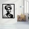 Black Woman Metal Wall Art, Black Women Art Wall Decor, Metal African Wall Art, African Art Wall Decor, African Artwork For Walls, Feminine Wall Art, Wall Decor Living Room (White, 20x24in|51x60cm) view 2