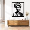 Black Woman Metal Wall Art, Black Women Art Wall Decor, Metal African Wall Art, African Art Wall Decor, African Artwork For Walls, Feminine Wall Art, Wall Decor Living Room (White, 20x24in|51x60cm) view 3