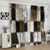 BenYaSong 3D Cow Fur Print Blackout Window Curtain Cowhide Patchwork Plaid Western Farmhouse Animals Vintage Cowboy Style for Home Kitchen Livingroom Coffee Room Window Curtain 2Panel 72" W X 63" L view 4