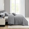 Blythease Oversized King Bedspread 128x120 Extra Wide, Modern & Contemporary Look, Lightweight Bedding Cover, Reversible, 5 Piece Set, Grey view 4