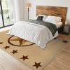 Retro Country Texas Star Area Rug, Brown Simple Stars Indoor Living Room Rugs, Non Slip Low Pile Easy Clean Carpet for Bedroom Dining Room Farmhouse Decor Floor Mat - 4 ft x 6 ft view 3