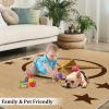 Retro Country Texas Star Area Rug, Brown Simple Stars Indoor Living Room Rugs, Non Slip Low Pile Easy Clean Carpet for Bedroom Dining Room Farmhouse Decor Floor Mat - 4 ft x 6 ft view 4