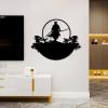 SZI Japanese Wall Art, Japanese Samurai Metal Wall Decor, Samurai Art, Gift for Japan Culture Lover, Wall Decor Living Room, Game Room (30"x24" | 76x62cm, Black) view 1