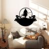 SZI Japanese Wall Art, Japanese Samurai Metal Wall Decor, Samurai Art, Gift for Japan Culture Lover, Wall Decor Living Room, Game Room (30"x24" | 76x62cm, Black) view 3