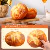 Silipull 2 Pcs Artificial Bread Realistic Simulation Fake Cake Fake Bread for Display Simulated Decoration Imitation Crafts Photography Props Real Model Food Faux Kitchen Decor view 2