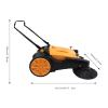 Giciashop Walk-Behind Hand Push Floor Sweeper,14.53gal Hand Push Sweeper,41.34in Sweeping Width Industrial Floor Sweeper with 5 Adjustable Gears for Shopping Malls,Factories,Hotels view 2