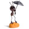 CAKERS Cute Cartoon Animal Model Standing Desk Decor|Creative Unique Insect Statue Ornaments|Modern Metal Iron Art Sculptures for Home Office Decor,Umbrella-Holding Ant view 1