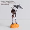 CAKERS Cute Cartoon Animal Model Standing Desk Decor|Creative Unique Insect Statue Ornaments|Modern Metal Iron Art Sculptures for Home Office Decor,Umbrella-Holding Ant view 2