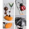 CAKERS Cute Cartoon Animal Model Standing Desk Decor|Creative Unique Insect Statue Ornaments|Modern Metal Iron Art Sculptures for Home Office Decor,Umbrella-Holding Ant view 4