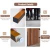 6 Pack Wall Partition Room Divider Floor To Ceiling Wooden Slats - Freestanding Room Separator Privacy Screens Columnar - Modern Space Decor Divider Column For Home & Commercial Use(Brown,110cm/43.3in view 4