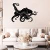 Metal Octopus Wall Art - Beach House Decor, Sea Life Theme - Wall Decor for Living Room, Bedroom, Bathroom (52"x39" | 131x100cm, White) view 4