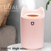 Humidifiers for Bedroom,3L Dual Nozzle Portable Air Humidifier,Colourful Lamp/Quiet Work/Three Stalls Cool Mist Humidifiers for Bedroom,Easy to Fill and Clean Humidifier for Plants. (pink) view 3