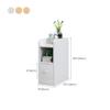 KWOKING Bed Nightstand Wooden Accent Table Nightstand Bedroom Narrow Edge Bedside Table Small Bedside Table Ultra Narrow Small Mini Cabinet White with 1 Drawer 1 Piece 8" L x 13" W x 20" H view 2