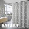 TITA-DONG Waterproof Fabric Shower Curtain Liner, Lightweight Shower Liner Shower Curtain Set, Rust Resistant Grommets Machine Washable Thickened Bath Curtain for Hotel Bathroom (70.9 X 78.7in) view 3