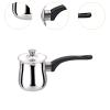 Fenteer Turkish Coffee Pot Butter Warmer Pot Chocolate Melting Pan Universal Coffee Maker Stainless Steel for Office Home Travel, 360ml view 2