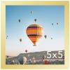 JCJMY 5x5 Picture Frame Gold for Wall Hanging or Tabletop, Wall Mounting Horizontally or Vertically, 5 x 5 Square Wall Gallery Poster Photo Frame with Shatter Resistant Plexiglass, Gold view 1