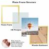 JCJMY 5x5 Picture Frame Gold for Wall Hanging or Tabletop, Wall Mounting Horizontally or Vertically, 5 x 5 Square Wall Gallery Poster Photo Frame with Shatter Resistant Plexiglass, Gold view 2