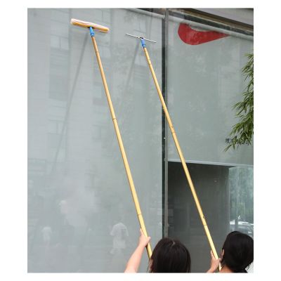 30 34 40 FT High Window Cleaning Rods, Aluminum Alloy Glass Cleaner Tool/ Dust Scraper Poles for Apartment Lobby Shopping Malls, Extendable Windows Washing Kit with Scraper & Organizer Bag(12m/39.4ft)