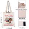 PLITI Funny Crochet Gift Knitting Gift Book Lover Gift This Lady Will Never Own Enough Books & Yarn Tote For Bookworm (Books & Yarn TG) view 3
