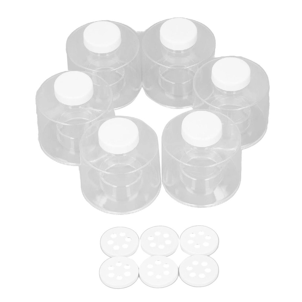 GOTOTOP Stackable Jar 6 Pcs Stackable Pot Tower Color Transparent Pot Seasoning Bottle Condiment Holders for Kitchen