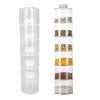 GOTOTOP Stackable Jar 6 Pcs Stackable Pot Tower Color Transparent Pot Seasoning Bottle Condiment Holders for Kitchen view 2