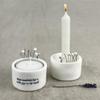 East of India Candle & Tealight Holder Multi-Use White Porcelain Votive Taper Candle & Tealight Included "How Wonderful Life Is" Design Country Farmhouse Style Home Decor Decoration view 2