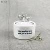 East of India Candle & Tealight Holder Multi-Use White Porcelain Votive Taper Candle & Tealight Included "How Wonderful Life Is" Design Country Farmhouse Style Home Decor Decoration view 3