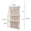 ADFLTFC Macrame Hanging Shelves for Wall, 2 Tier Wall Plant Hanger Shelves with Handmade Woven Rope,Rustic Wood Floating Shelf with Handmade Woven Rope for Kitchen, Bathroom, Home Storage view 2