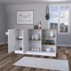 FM FURNITURE Gladiolus Kitchen Island in Melamine, Two Doors, Three Open Shelves view 2