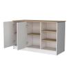 FM FURNITURE Gladiolus Kitchen Island in Melamine, Two Doors, Three Open Shelves view 4