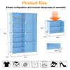 AWTATOS Closet Organizer 8 Cube Storage Shelves Closet Storage Clothes Organizers Stackable Cubby Shelving for Closet Bedroom Living Room Blue view 3