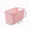 CENGNIAN Plastic Storage Bins 2 Packs Laundry Basket Storage Baskets For Organizing, Storage Organizer Bins and Basket For Pantry Shelves Drawers Desktop Closet Playroom Classroom Office (Pink) view 2