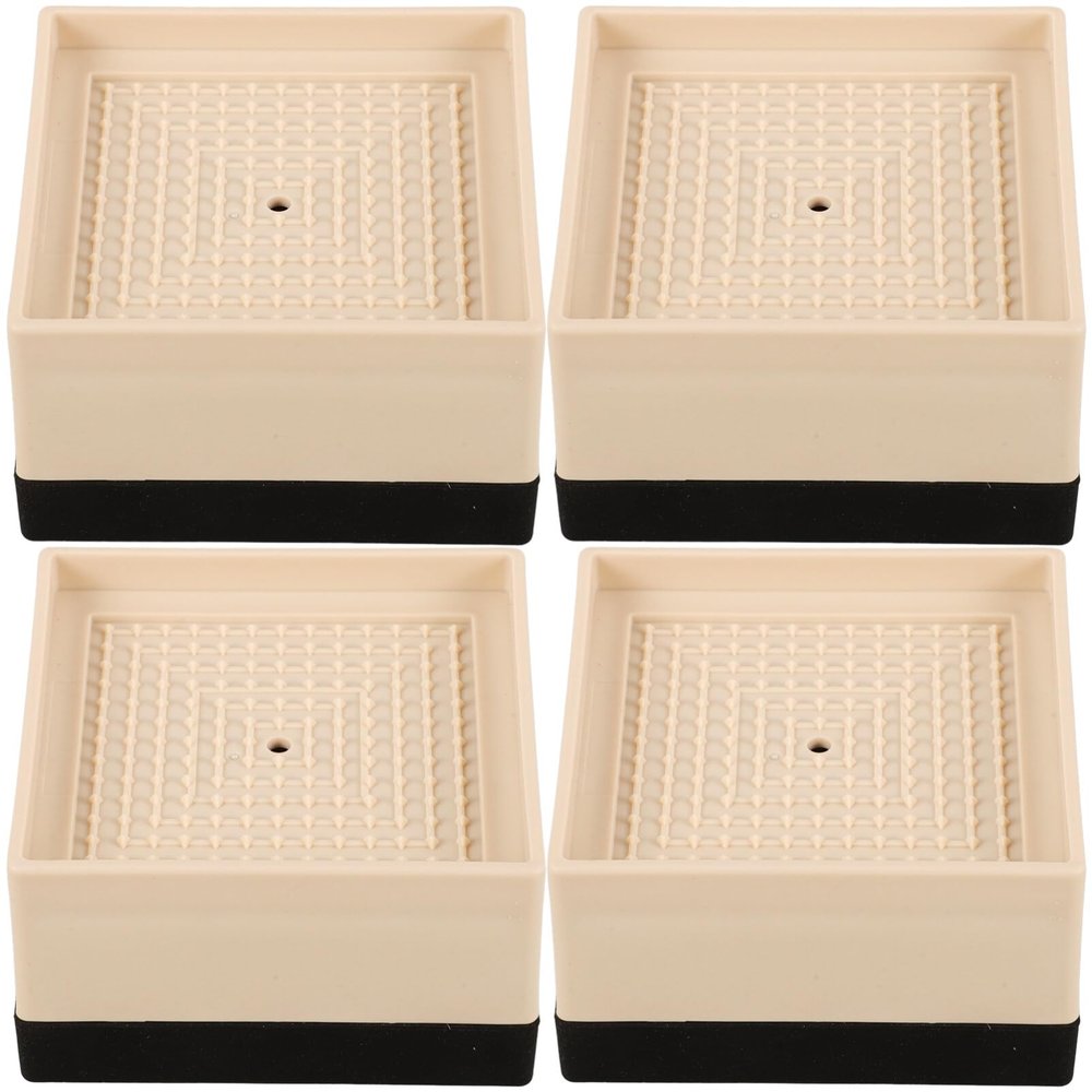 ARTIBETTER 4 Pcs Non-Slip Resin Bed Lifts Skid Pads 4.8cm Bed Risers for Furniture Mattress Risers