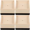 ARTIBETTER 4 Pcs Non-Slip Resin Bed Lifts Skid Pads 4.8cm Bed Risers for Furniture Mattress Risers view 1
