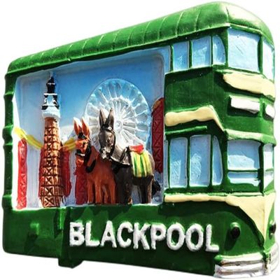 3D Blackpool England UK Fridge Magnet Souvenir Refrigerator Decoration Magnet Hand Painted Craft
