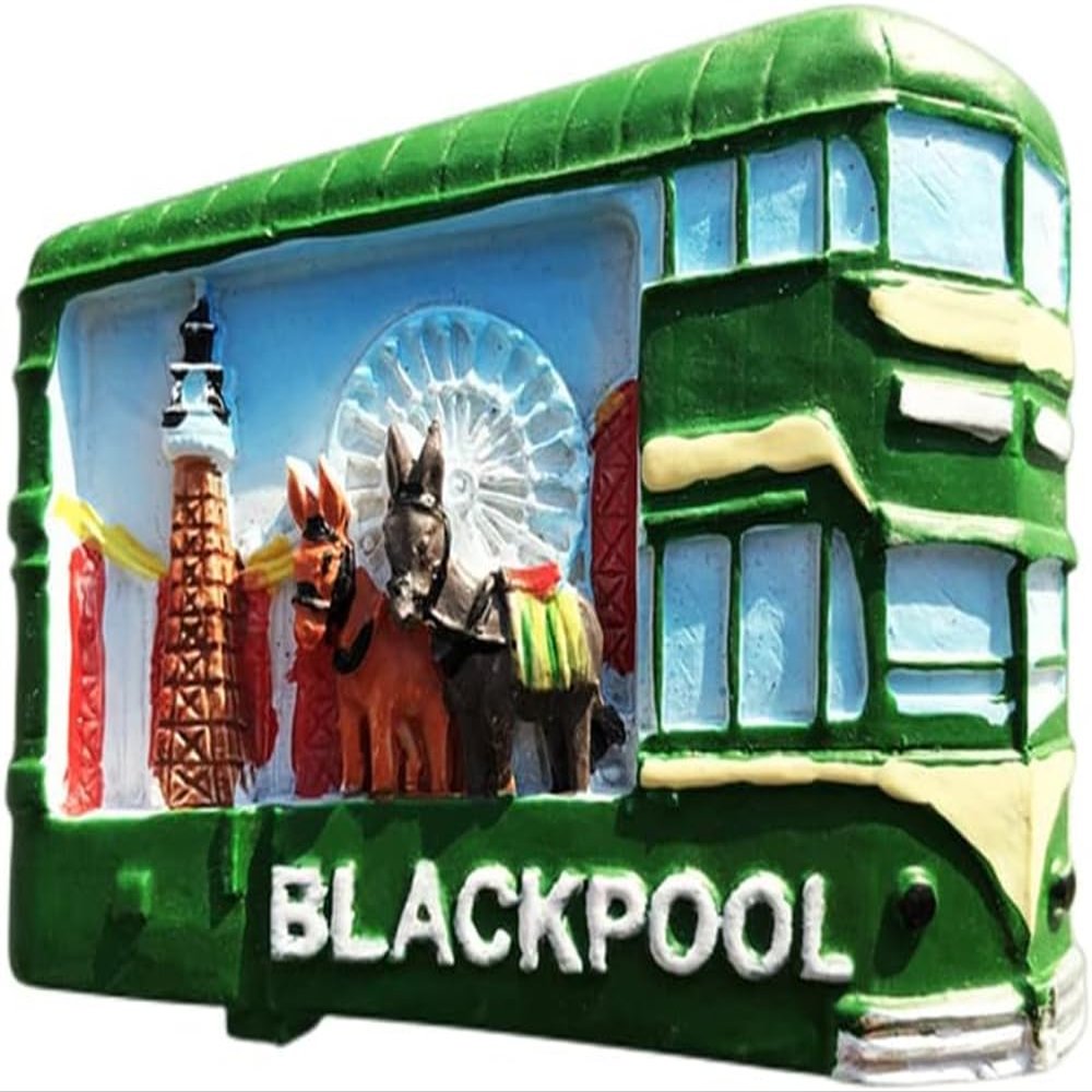 3D Blackpool England UK Fridge Magnet Souvenir Refrigerator Decoration Magnet Hand Painted Craft